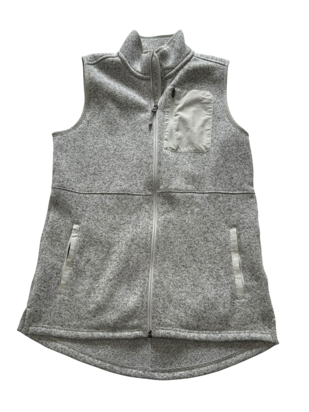 L.L.Bean Gray Sweater Fleece Zip Vest Size Small